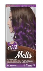 Melts Complete Kit with Bleach and 2 Semi-Permanent Colors - Milk Chocolate & Purple Plum