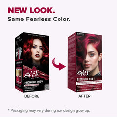 Midnight Ruby No Bleach Dark Red Semi-Permanent Hair Dye Kit