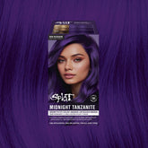 Midnight Tanzanite No Bleach Dark Purple Semi-Permanent Hair Dye Kit
