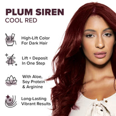 Plum Siren: Permanent Cool Red Hair Dye For Dark Hair