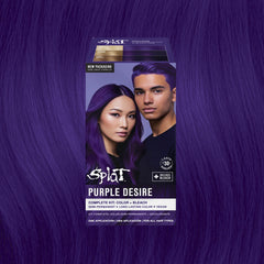 Purple Desire: Original Purple Semi-Permanent Hair Dye Complete Kit with Bleach