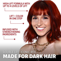 Iconic Red: Permanent Warm Red Hair Dye For Dark Hair