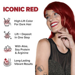 Iconic Red: Permanent Warm Red Hair Dye For Dark Hair