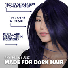 Rhythm and Blues: Permanent Blue Hair Dye For Dark Hair