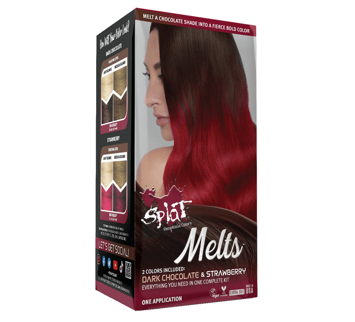 Melts Complete Kit with Bleach and 2 Semi-Permanent Colors - Dark Chocolate & Strawberry