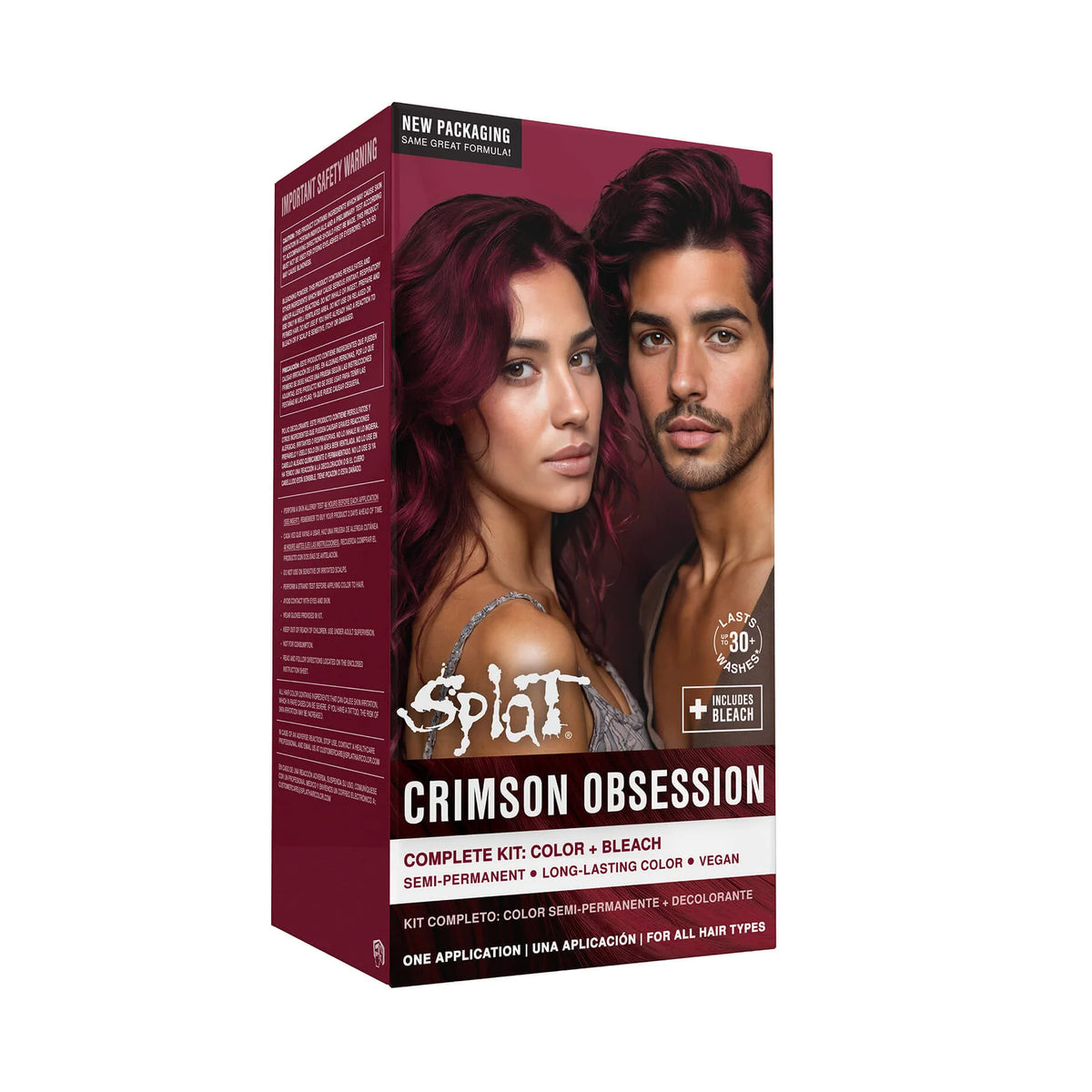Crimson Obsession: Original Crimson Semi-Permanent Hair Dye Complete Kit with Bleach