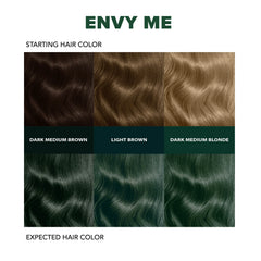 Envy Me: Permanent Green Hair Dye For Dark Hair