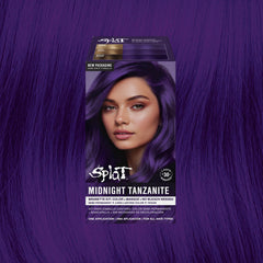 Midnight Tanzanite No Bleach Dark Purple Semi-Permanent Hair Dye Kit