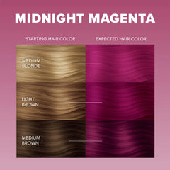 Midnight Magenta No Bleach Pink Semi-Permanent Hair Dye Kit