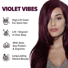 Violet Vibes: Permanent Deep Purple Hair Dye For Dark Hair