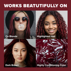 Midnight Black Cherry Semi-Permanent Cherry Red with Violet Mahogany Undertones