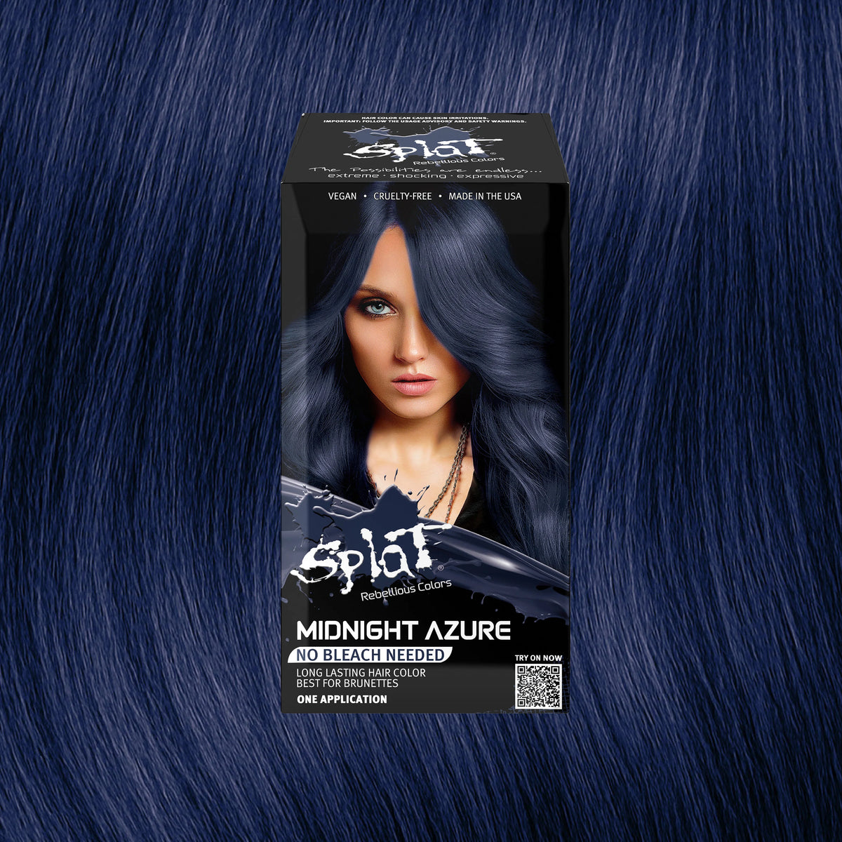 Midnight Azure No Bleach Blue Semi-Permanent Hair Dye Kit