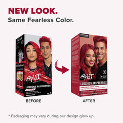 Luscious Raspberries: Original Raspberry Red Semi-Permanent Hair Dye Complete Kit with Bleach