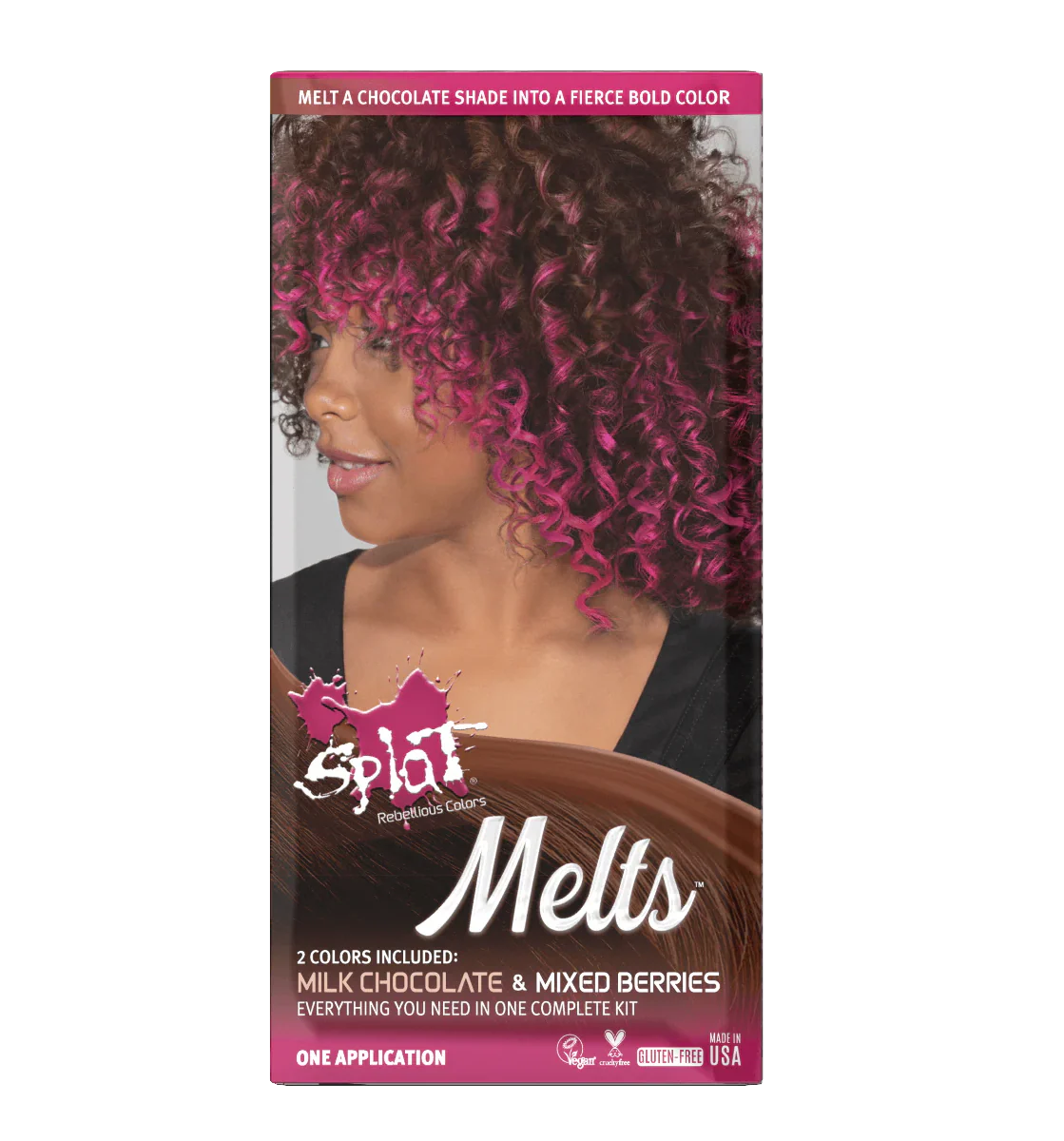 Melts Complete Kit with Bleach and 2 Semi-Permanent Colors - Milk Chocolate & Mixed Berries
