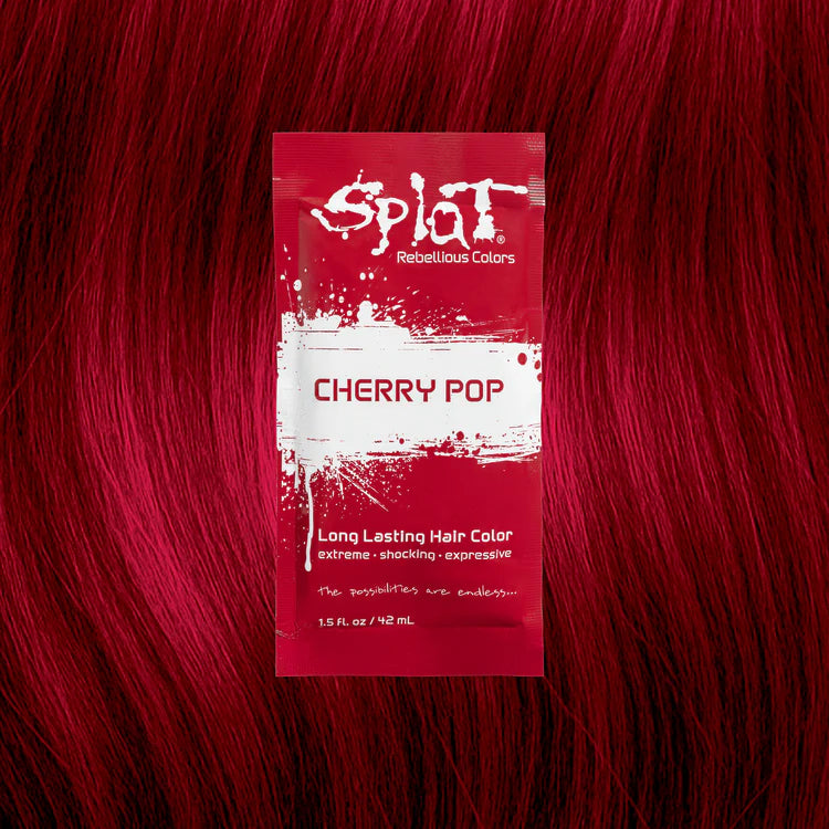 Singles Cherry Pop: Bright Red Semi-Permanent Liquid Hair Dye