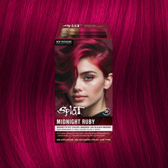 Midnight Ruby No Bleach Dark Red Semi-Permanent Hair Dye Kit