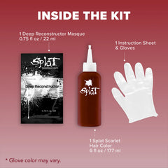 Midnight Scarlet No Bleach Red Semi-Permanent Hair Dye Kit